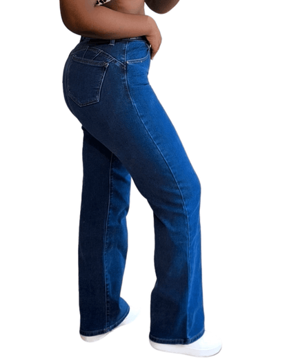 Calça de Ganga Efeito Push - up - 𝐊𝐖𝐀𝐋𝐊𝐄𝐑